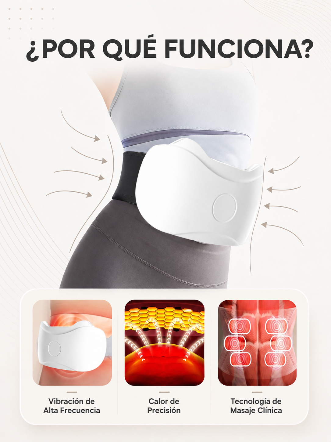 Masajeador Abdominal Eléctrico Inalámbrico – Quema Grasa, Reduce Hinchazón y Activa la Digestión Natural