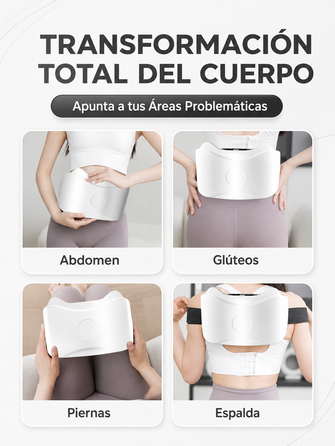 Masajeador Abdominal Eléctrico Inalámbrico – Quema Grasa, Reduce Hinchazón y Activa la Digestión Natural