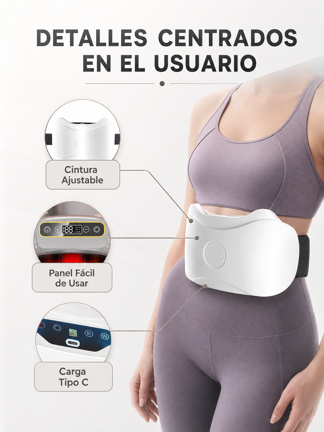 Masajeador Abdominal Eléctrico Inalámbrico – Quema Grasa, Reduce Hinchazón y Activa la Digestión Natural