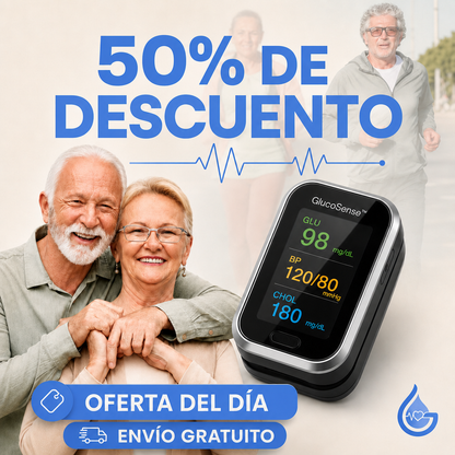 GlucoSense™ 3 en 1 : Medidor de Glucosa Sin Dolor + Colesterol + Presión Arterial + Oxígeno + ENVÍO GRATIS